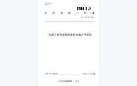 河北农业农村大数据建设迎里程碑！世窗信息参与起草地方标准正式发布