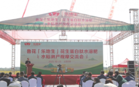 鲁花“乐地生”花生蛋白肽水溶肥水稻测产观摩会 在江西万年举行